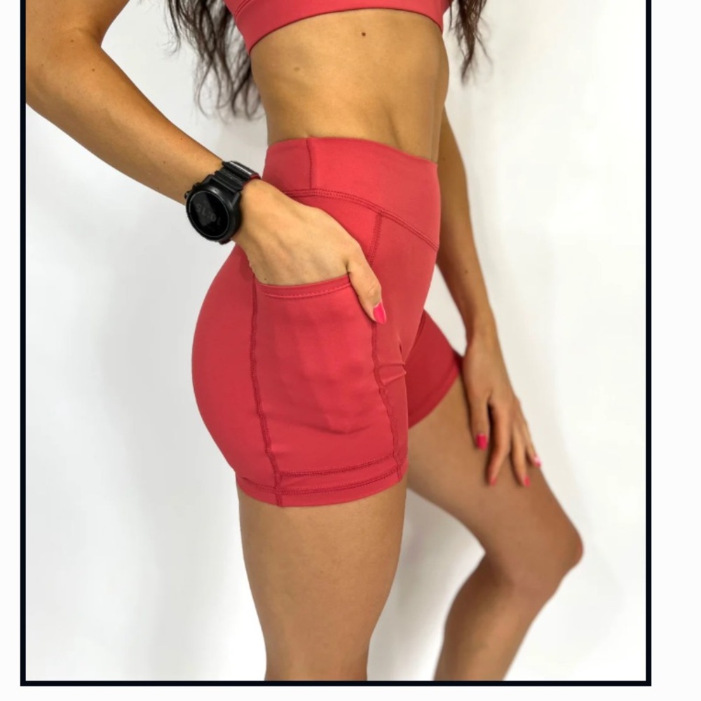 Expntl Running Shorts with pocket - Coral size XS